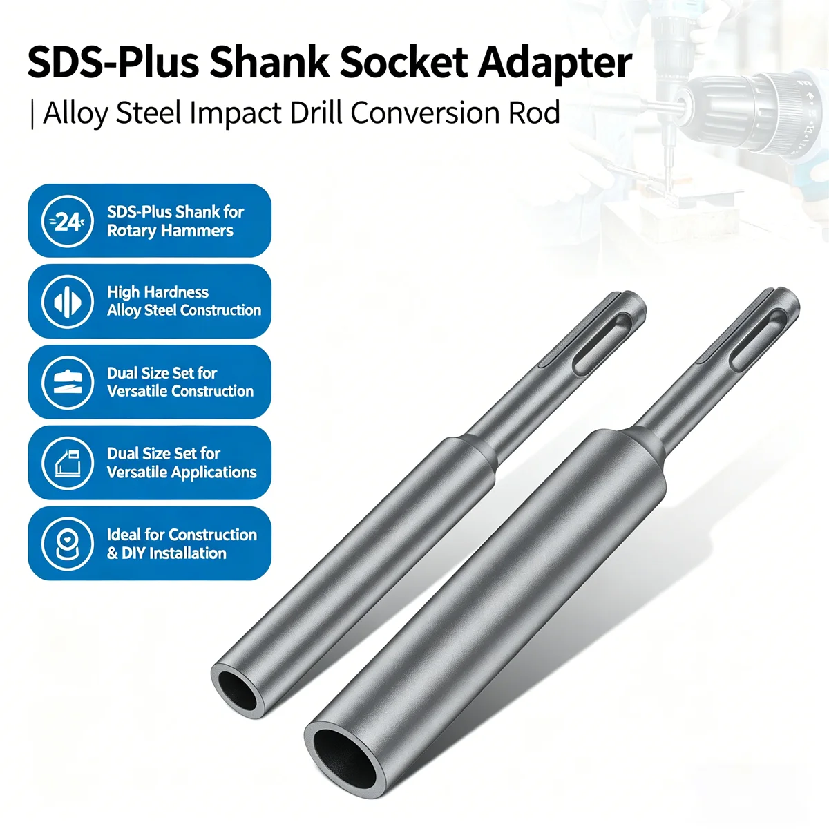 2Pcs SDS Plus Ground Rod Drive - Earthing Grounding Rod 评论和价格