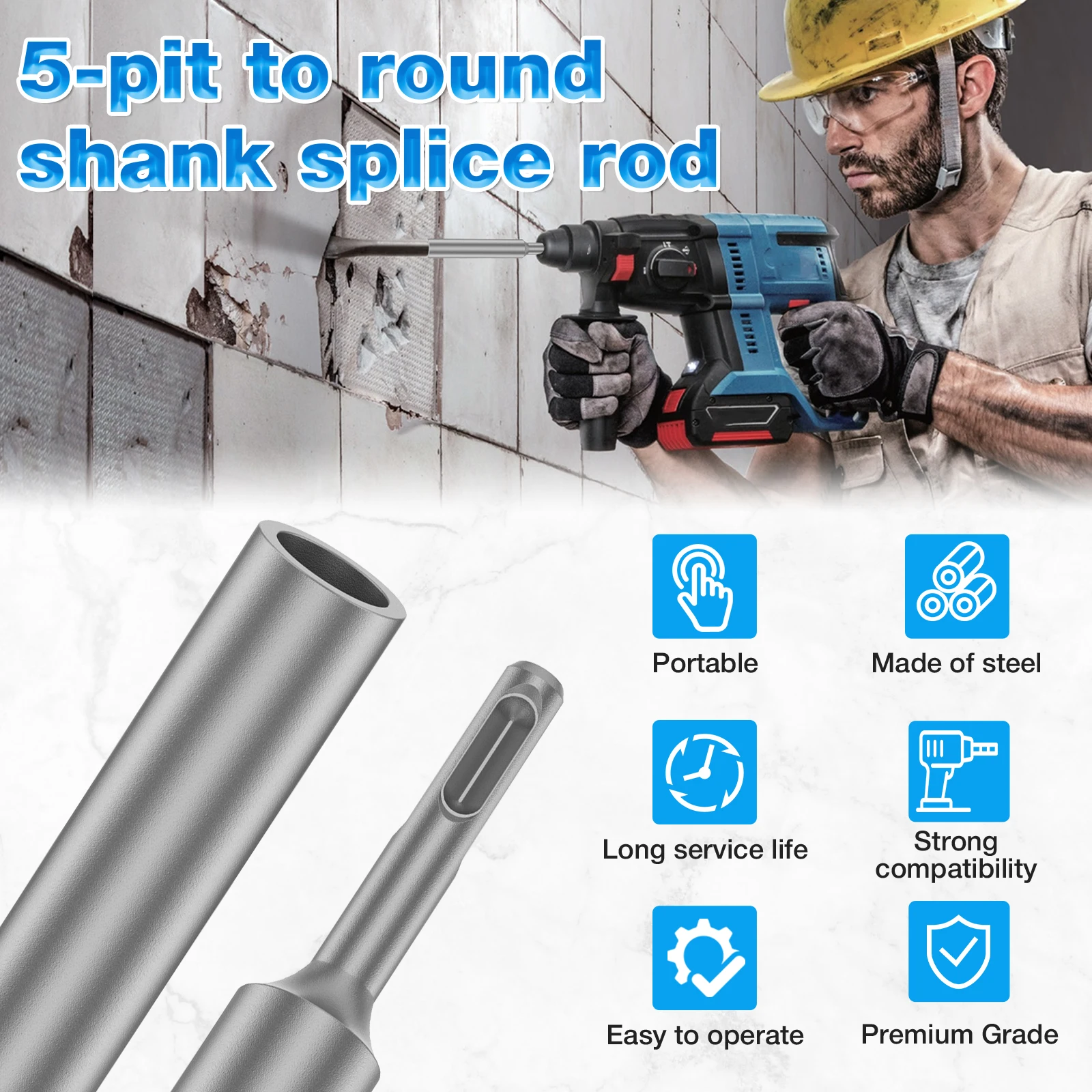 2Pcs SDS Plus Ground Rod Drive - Earthing Grounding Rod 评论和价格